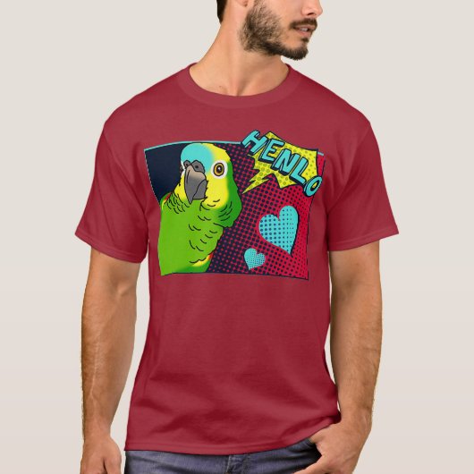 Henlo Birb memes Funny Comic Blue Fronted Amazon T-shirt (Voorkant)