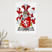 Henn Family Crest Poster (Keuken)