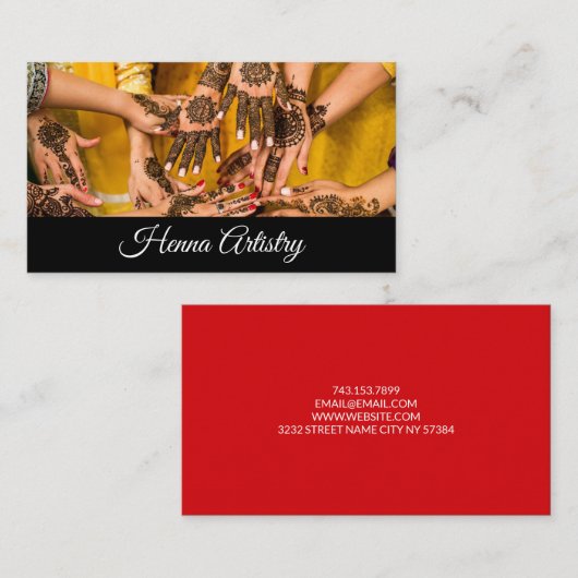 Henna Artistry Visitekaartje (Voorkant / Achterkant)