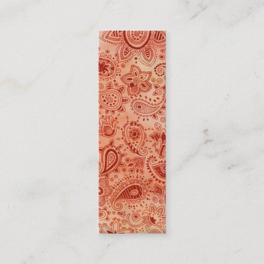 Henna Bladwijzer Mini Visitekaartje (Voorkant)