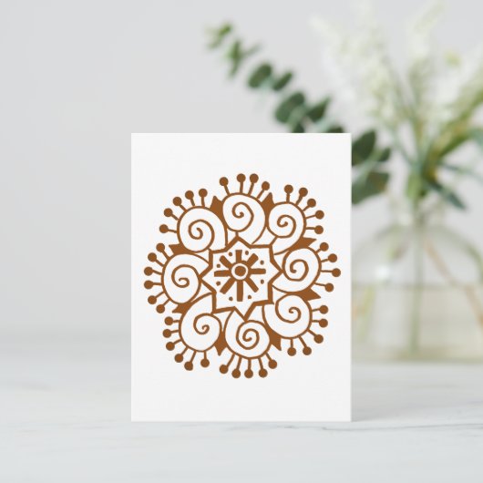 Henna Circle Briefkaart (Staand voorkant)
