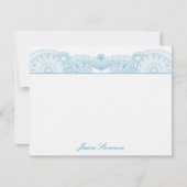 Henna Custom Flat Note Card (blauw) Notitiekaartje (Voorkant)
