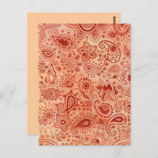 Henna Design Briefkaart (Voorkant / Achterkant)