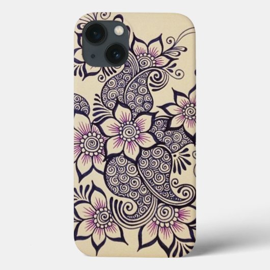 Henna Design I-Phone Case (Achterkant)