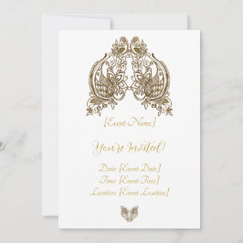 Henna elegante uitnodigingskaart kaart