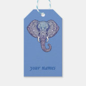 Henna Elephant Art Cadeaulabel (Voorkant)