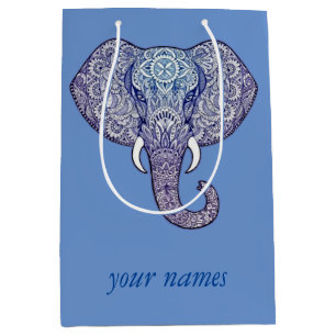 Henna Elephant Art Medium Cadeauzakje