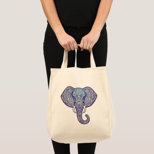 Henna Elephant Art Tote Bag (Voorkant (product))