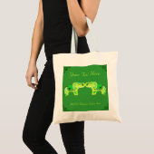Henna Elephant (groen/kalkgroen) Tote Bag (Voorkant (product))