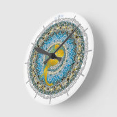 Henna Elephant Mandala Ganesha Mindfulness Clock Ronde Klok (Hoek)