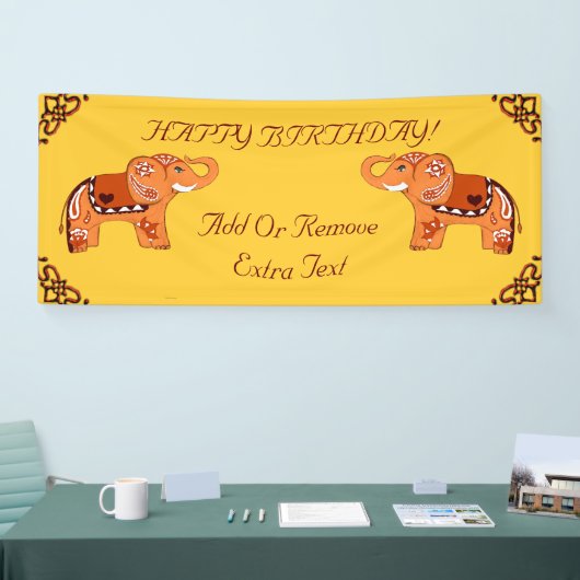 Henna Elephant (Oranje/rood) Spandoek (Beurs)