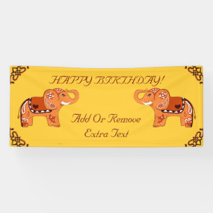 Henna Elephant (Oranje/rood) Spandoek