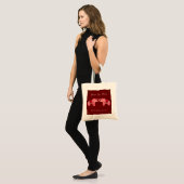 Henna Elephant (rood/roze) Tote Bag (Voorkant (model))