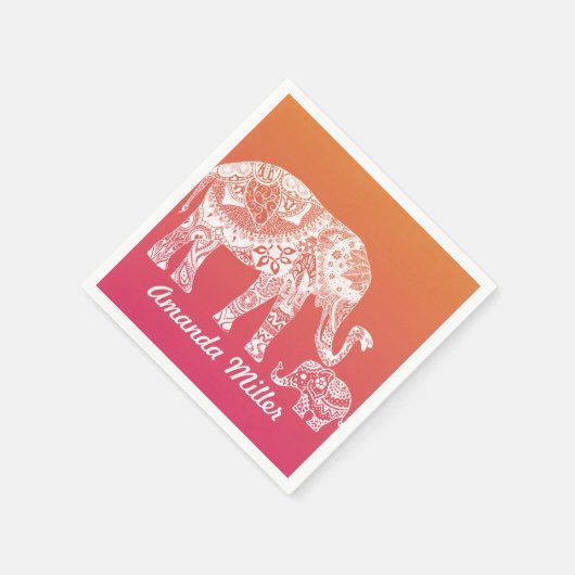 Henna Elephant Servetten (Hoek)