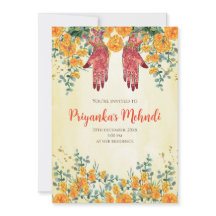 Henna feest uitnodigingen & Mehndi feest uitnodigi