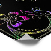 Henna Floral Design Gepersonaliseerd Poster (Hoek)