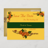 Henna Flower Aankondigingskaart (Voorkant / Achterkant)