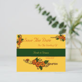 Henna Flower Aankondigingskaart (Staand voorkant)