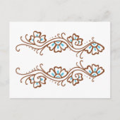 Henna Flower chain Briefkaart (Voorkant)
