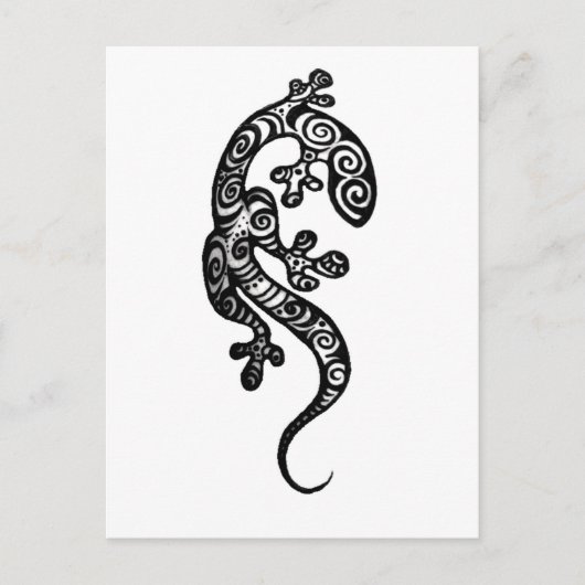 Henna Gecko van Cynthia McDonald Briefkaart (Voorkant)