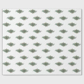 Henna geïnspireerd ontwerp in roze en groene gesch cadeaupapier (Vlak)