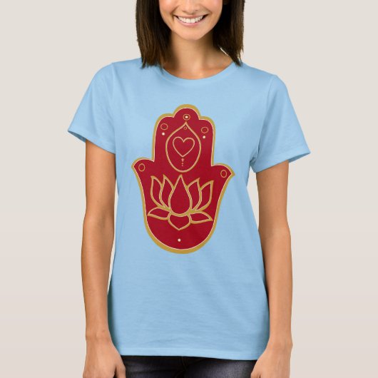 Henna Hamsa Lotus T-shirt (Voorkant)