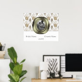 Henna Hand (Golden) (bruiloft) Banner Poster (Thuiskantoor)
