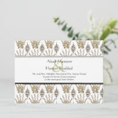 Henna Hand (Golden) (bruiloft) Kaart (Staand voorkant)