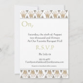 Henna Hand (Golden) (bruiloft) Kaart (Achterkant)