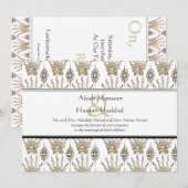 Henna Hand (Golden) (bruiloft) Kaart (Voorkant / Achterkant)