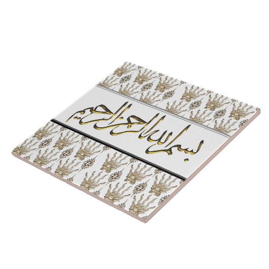 Henna Hand (Golden) (bruiloft) Tegeltje (Zijkant)