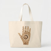Henna Hand Grote Tote Bag (Voorkant)