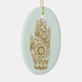 Henna Hand Lotus Keramisch Ornament (Rechts)