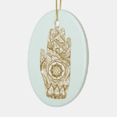 Henna Hand Lotus Keramisch Ornament (Links)