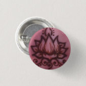 Henna Hand Lotus Pin Ronde Button 3,2 Cm (Voorkant /achterkant)
