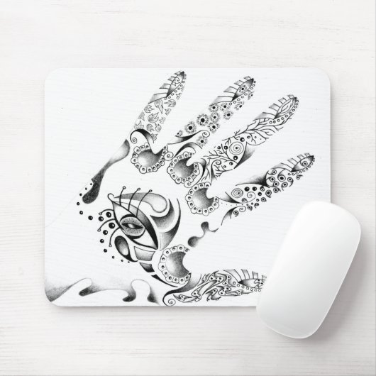 Henna Hand Mousepad Muismat (Met muis)