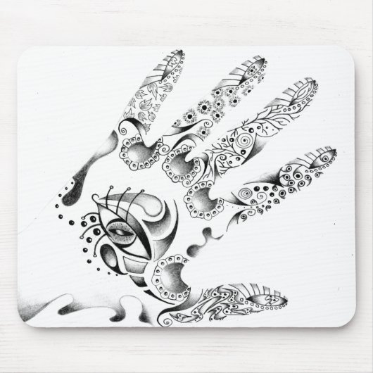 Henna Hand Mousepad Muismat (Voorkant)