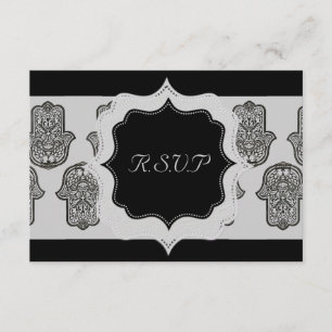 Henna Hand of Hamsa (bruiloft) RSVP Kaartje
