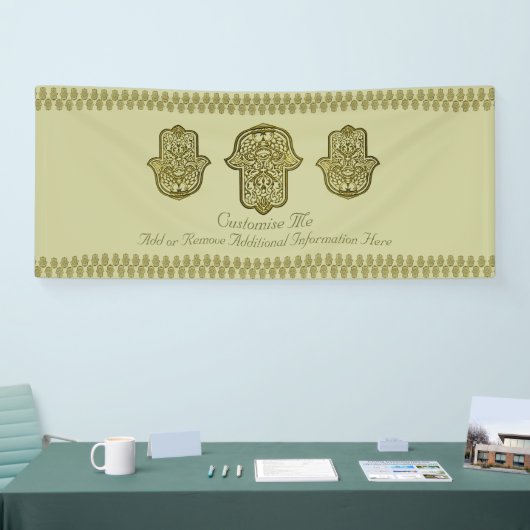Henna Hand of Hamsa (Gold) Spandoek (Beurs)