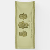 Henna Hand of Hamsa (Gold) Spandoek (Verticaal)