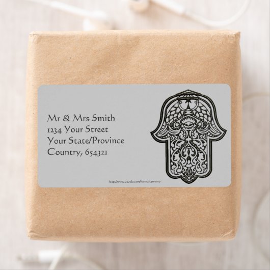 Henna Hand of Hamsa (Origineel) Etiket (Insitu)