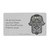 Henna Hand of Hamsa (Origineel) Etiket (Voorkant)