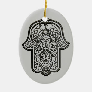 Henna Hand of Hamsa (Origineel) Keramisch Ornament