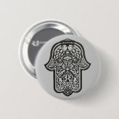 Henna Hand of Hamsa (Origineel) Ronde Button 5,7 Cm (Voorkant /achterkant)
