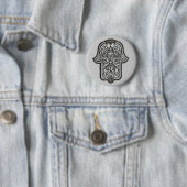 Henna Hand of Hamsa (Origineel) Ronde Button 5,7 Cm (In situ)