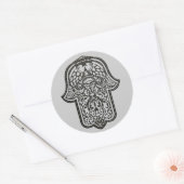Henna Hand of Hamsa (Origineel) Ronde Sticker (Envelop)