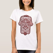Henna Hand of Hamsa (Rood) T-shirt (Voorkant)