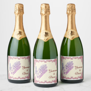 Henna Hand partij fles Sparkling Wijnetiket