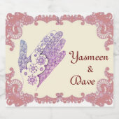 Henna Hand partij fles Sparkling Wijnetiket (Enkel label)