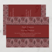 Henna Hand (Rood) (bruiloft) Kaart (Voorkant / Achterkant)